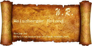 Weiszberger Roland névjegykártya