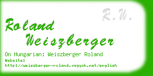 roland weiszberger business card